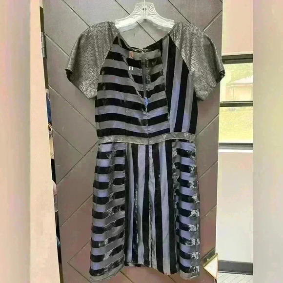 Plenty by Tracy Reese velvet sheet mixed print cocktail dress size 4 - Picture 2 of 4